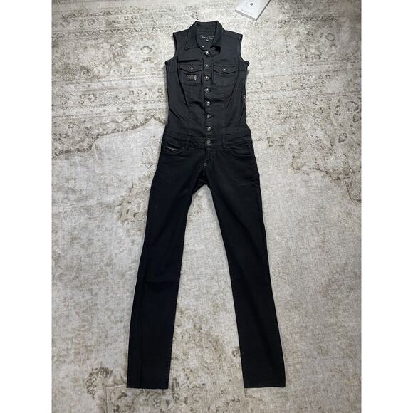 Philipp Plein Calamity Jain Limited Ed. Black Studded Skull Jumpsuit RARE XS - Picture 2 of 10